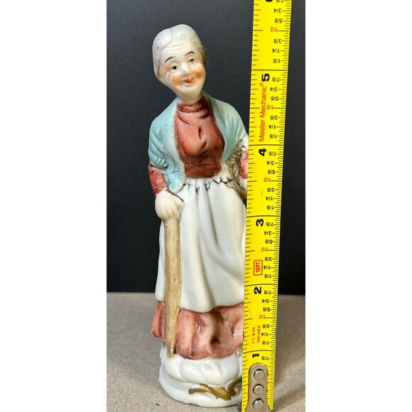 Vtg Homco Bisque Peasant Old Lady Figurines Elderly Farmers Home Decor -Set of 3 - Picture 5 of 10
